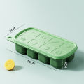 1Pc 8 Cell Food Grade Silicone Mold Ice Grid With Lid Ice Case Tray Making Mold MLK. 