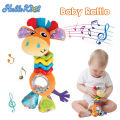 HelloKimi B-aby Rattles Soft Plush T-oys Handing BB Sounder Bell Giraffe Infant  Cotton Rattle Ring  Bite Hand Rattle Theether Plush Hanging Doll Soft T-oy Early Development B-aby T-oys. 