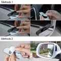2pc 360 Degree Adjustable Glass Frameless Car Rearview Rear View Mirror Reversing Wide Angle Auxiliary Blind Spot Mirror. 