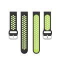 For Samsung Galaxy Watch 46mm / Gear S3 Universal Sports Two-tone Silicone Watch Band(White Black). 