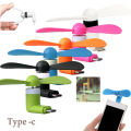Portable Flexible Removable Mini USB Fan Type C Mobile Phone Cooling Fan for Huawei Xiaomi Oppo Vivo. 
