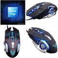 X1 /  X7 Wired Gaming Mouse for Professional PC gamer with 6 Programmable Buttons and Colorful LED Lights, Ergonomic Design to Lower Hand Fatigue and Optical Sensor. 
