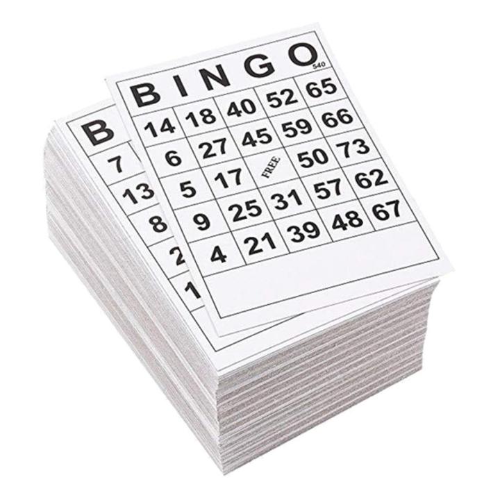 【SmartHorizon】60pcs Large Bingo Cards Easy Read for Adults & Children Bingo Game Cards Sheets 0 To 75 Digits 5.9x7.1