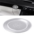 (GGBR) For Carnival KA4 2021 2022 Aluminum Alloy Car Engine Start Stop Push Cover Handbrake Button Cover Trim Silver. 