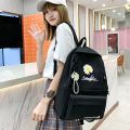 4 Pcs Women Girls Backpack Fashion Book Bags with Cute Plush Pendant, Back To School Supplies. 