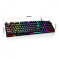 T-WOLF T-20 RGB Gaming Keyboard Wired Mechanical Feel Rainbow Backlight USB Keybord. 