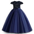 Sparkly Sequins Short Sleeves Flower Girl Dresses Tulle Kids Birthday Party Pageant Prom Gown Teen Girls Bridesmaid Dresses. 
