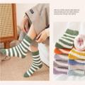 easy cleaning Winter Warm Women Soft Fluffy Stripes Bed Socks cold weather durable soft vogue beauty stretchy for plush + polyester autumn winter early spring stripes practical free size (UK 6-8) most women. 