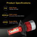 【H7】 Zdatt H7 LED 9005 hb3 9006 hb4 h4 Led Headlight 72W 8000LM 6000K 12V Turbo CSP Chips Super Bright Auto. 
