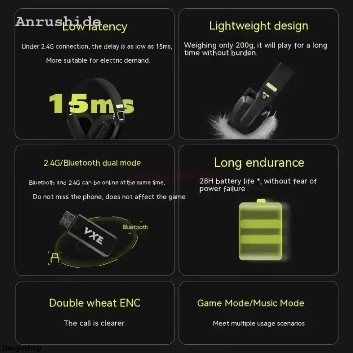 Yuxin%20shopNew%20Vgn%20Vxe%20V1%202.4g%20Dual%20Mode%20Headphone%20Wireless%20Bluetooth%20Headset%20Lightweight%202025%20Long%20Battery%20Life%20Noise%20Reduction%20Accessory%20Pc%20Gift%20-%20Image%206