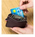 【ZIME】Smart King New For Men  Cow Leather Key Holder Zipper  Bag Multifunction Card Holder. 