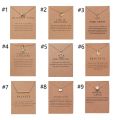 Enacolor Simple New Letter Paper Card Wings Alloy Pendant Necklace for women. 