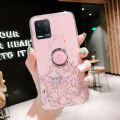 Casinglee for OPPO A54 case Shiny Ring Glitter Soft Transparent Holder Stand Back cover with String for OPPO A54 Phone cases cover Stars Moon Girls. 