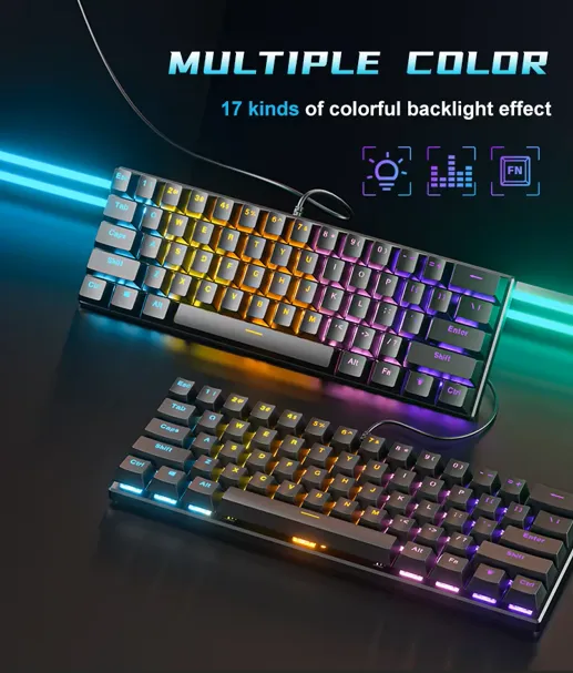 A61K%2061KEYS%20White%20/%20Black%20Mechanical%20Keyboard%20Type%20C%20Hot-swapable%20RGB%20Computer%20Gaming%20Mechanical%20Keyboard%20Red%20axis%20-%20Image%209