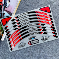 【Miga Plaza】8PCS/16PCS 12" 13" 14" Motorcycle Wheel Tire Stickers Reflective Rim Stripe Decasl Motorbike Racing Hub Tape Universal For Honda Yamha Kawasaki KTM. 