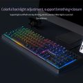 Sinking Manipulator Keyboard 104-Key Mixed-Color Backlit Wired Gaming Keyboard Ergonomic Office Gaming Keyboard for PC Laptops. 