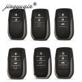 2/3/4 Buttons Remote Key Fob Shell For Toyota Fortuner Prado Camry Rav4 Highlander Crown Smart Keyless Case Housing-3 Buttons Suv Thin one side groove. 