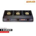 Amilex 3 Triple Burner Gas Cooker. 