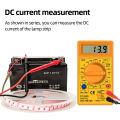 Mini Digital Yellow AC DC Multimeter with Overload protection Safety Voltage Ampere Ohm Tester Probe LCD Black. 