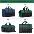 Sirend New Square Tool Bag with 30% More Capacity Waterproof Multi Pockets Tool Organizer Tool Pouch for Electrician Tools Bucket. 
