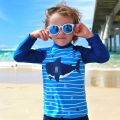 Big Boys Swimwear Fashion Swimming Bathing Surfing Swimsuit Set Tops+Pants NoCap 2Pcs Children Training Suit. 