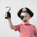 Pirate Captain Cosplay Costume Props Hat Hook Skeleton Eye Patch Kids Favors Gift Toy Pirate Party Halloween Decoration Supplies. 