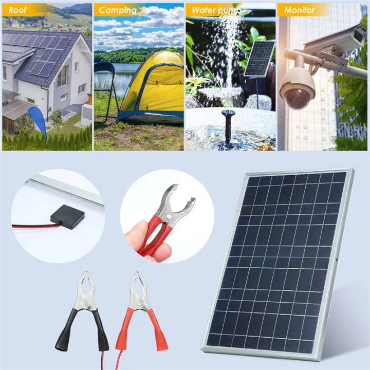 3X%2012V%20Solar%20Panel%20Kit%20Complete%2030W%20Portable%20Outdoor%20Rechargeable%20Solar%20Cell%20Generator%20for%20Home%20-%20Image%204