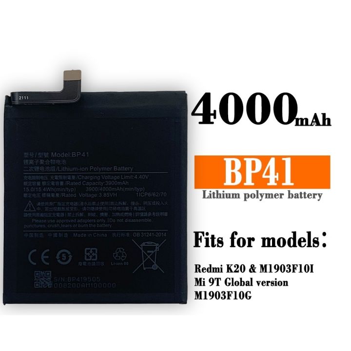 Xiaomi Redmi K20 / Mi 9T K20 Pro / 9T Pro  Xiao Mi Original Phone Battery BP41 BP40 4000mAh