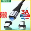 UGREEN Magnetic USB Charging Cable Type C Micro USB Phone Cable Magnet Charger Micro USB For Xiaomi 3A Mobile Phone Wire Cord. 