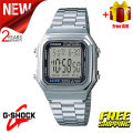 (Ready Stock) G-Shock Men Watch Sport Digital Classic Square Watch Shockproof and Waterproof Stainless Steel Band Sports Business Wrist Watches with 2 Year International Warranty A171WA-1AD. 