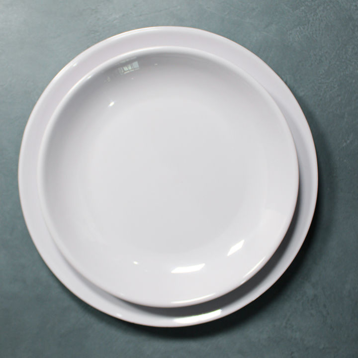 Five%20Star%20Melamine%20Set%20of%204%20Round%20Brilliant%20White%20Lunch%20Dinner%20Snack%20Side%20Plates%20(2%20X%2010inch%20and%202%20X%207inch)%20Food%20Grade%20Certified,%20Microwave%20Heatable,%20Dishwasher%20Safe,%20BPA%20Free%20-%20Image%202