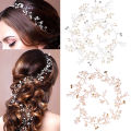 Wedding Headdress - Floral Pearl Bride Hair Accessories. 