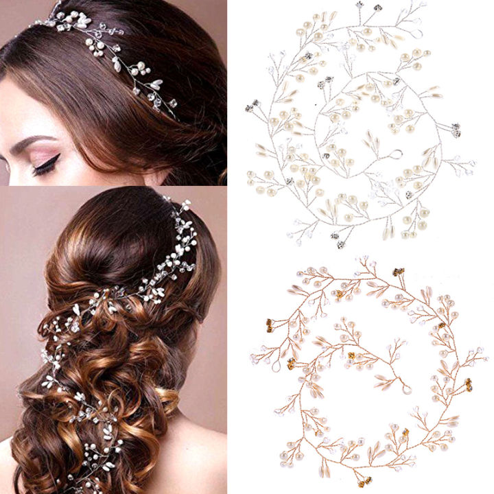 Wedding Headdress - Floral Pearl Bride Hair Accessories