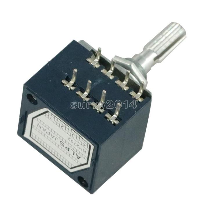 Rotary Potentiometer 50k Log Alps Rh2702 Audio Volume Control Pot Stereo W Loudness L