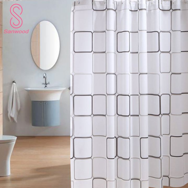 Waterproof%20Shower%20Curtain%20PEVA%20Fabric%20Bathroom%20Home%20Hotel%20Bath%20Drape%20With%20Hooks%20-%20Image%206