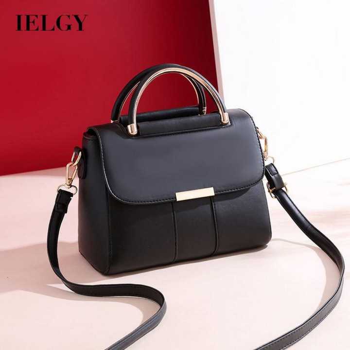 IELGY bag women's wild diagonal shoulder bag women's solid color ladies fashion handbags simple large-capacity trend