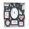 Wall Set Gift For Family Photo Frame with Clock. 