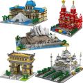 Nano Blocks world famous Building Blocks London Tower Bridge Paris Creative assembly toys High difficulty model gifts. 