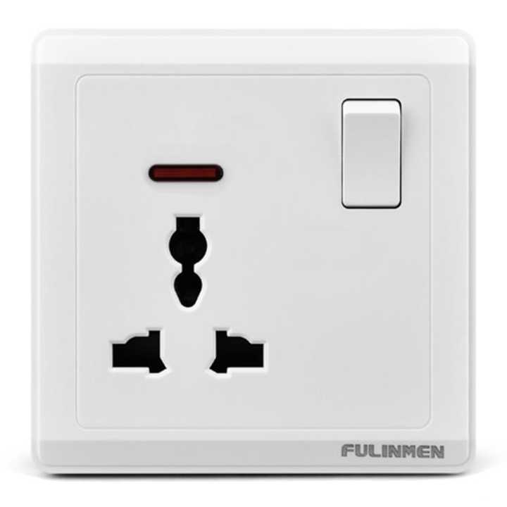 FULINMEN Universal Wall Socket Multi Base Wall Plug Point German