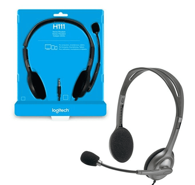 Logitech H111 Head Set Wired Stereo Headset