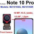 Front Back Big Camera For Xiaomi Redmi Note 10 Note 10S Note 10 Pro Front Samll Facing Rear Camera Flex Cable Phone Repair Parts. 