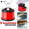 Knife Sharpener - Red Knife Sharpener - Red Knife Sharpener Sharpening Tool Easy And Safe To Sharpens Kitchen Chef Knives Damascus Knives Sharpener Suction. 