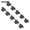 10Pcs DC Power Jack Socket Female Connector 5.5x2.1mm 3.5x1.3mm DC005 DC022 DC099 DC Plug Socket Nut Panel Mount Adapter. 