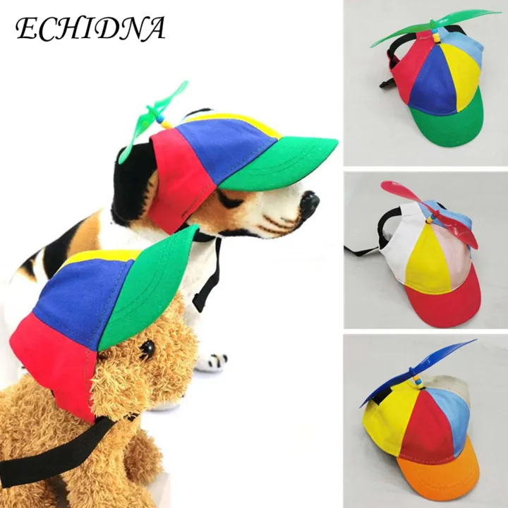 Pet Hat with Propeller Design Pet Hat Colorful Propeller Adorable Sunproof Breathable Dog Baseball Hats Cute Funny Pet Hat