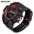 【Miga Plaza】 Sports Brand Fashion Watch Men LED Digital Quartz Watch Men Top Luxury Multi-Function Analog Digital Watch Waterproof Watch. 