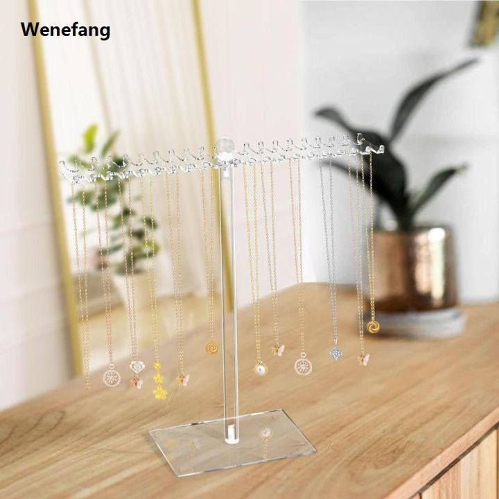Wenefang%20Sales%20promotion%20Hanging%20Hooks%20Jewelry%20Holder%20Lightweight%20Acrylic%20Necklace%20Organizer%20Anti-Slip%20Base%20Transparent%20Jewelry%20Stand%20for%20Jewelry%20-%20Image%202
