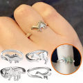 1 PCS Stylish Alloy Geometric Dinosaur Opening Ring For Boys And Girls Friendship Set Ring. 