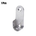 1/10Pcs Wardrobe Rail Hanger Rod Socket Support Tube Round End U-Shaped Bracket Wall Mount Open Flange Seat Home Tools. 