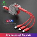 One 14-speed charging cable for USB Fast Type C1 USB E 3-in-1 FLOVEM Cable for Lightning Micro for iPh charger Fast charging of Android phones. 