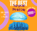 Disposable Hair Net Caps Hair 100 Pack Disposable Head Cover Light Blue Color. 
